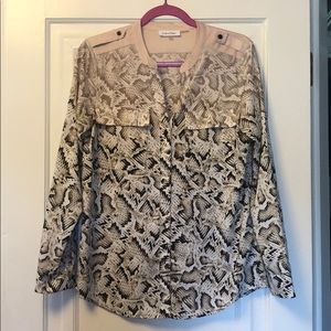 Calvin Klein silk snakeskin blouse